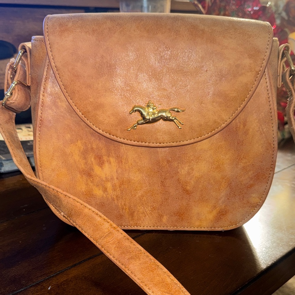Loungefly Tan Crossbody Bag with Gold Accent